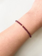 Bracciale 4MM Granato Rosso