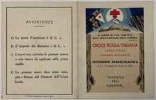 PAVULLO CROCE ROSSA ITALIANA GIOVANILE TESSERA PARASCOLASTICA A.XXI° 1943 REGNO