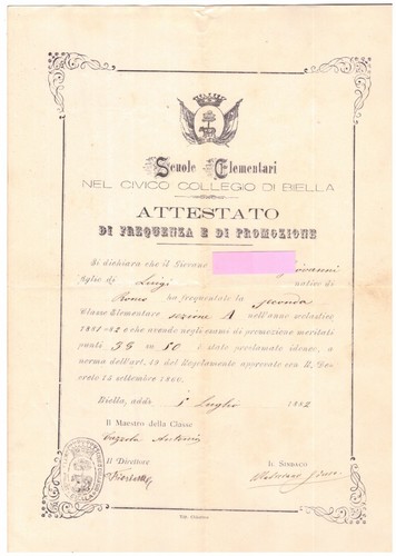 Attestato promozione scuole - attestato,