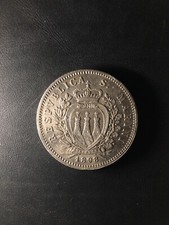 San Marino 5 lire 1898  silver