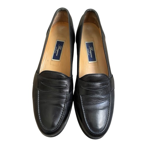 Bregano black leather penny - bregano,