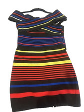 Abito WOW Couture nero a righe