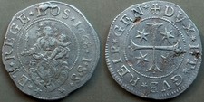 Scudo stretto Argento 1668 Repubblica Genova Silver Genua Ducat Dukat Ag