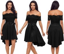 Abito Scollo Campana Pizzo Top
