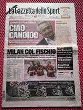 Gazzetta dello Sport 23 2 febbraio 2009 CANDIDO CANNAVÒ MILAN MONTEPASCHI SIENA