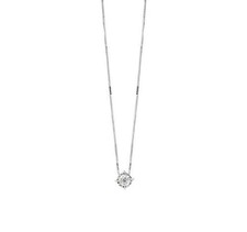 Collana Bliss Donna Punto luce Oro bianco 18 carati Diamante 0.08 Ct 20075345