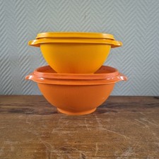 Vintage Tupperware Servalier Set Ciotola Pentola Contenitore Stoccaggio con C...