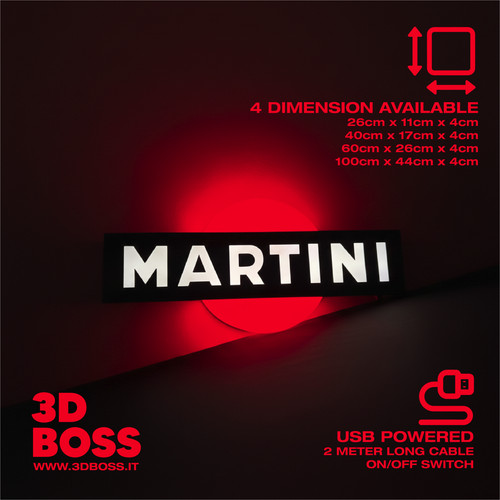 Insegna luminosa martini - insegna,