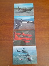 Lotto stock 4 cartoline aeroplani AERONAUTICA MILITARE anni 70 - non viaggiate 