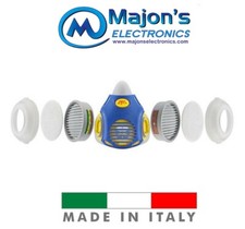 Maschera con filtro P3R 2 filtri aerosol polveri Protettiva DPI semimaschera