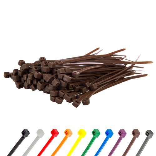 Fascette plastica marroni 100 - fascette,