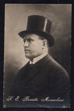 CARTOLINA FOTOGRAFICA S.E.BENITO MUSSOLINI FORMATO PICCOLO