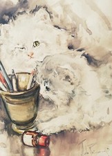 ALDO RAIMONDI: Raro Acquerello in Cornice, Firmato; Perfetto. STUPENDO!!!