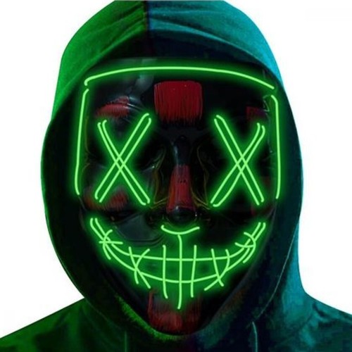 Maschera led halloween - led,