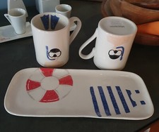 VASSOIO IN CERAMICA SALVAGENTE MARINETTE SAINT TROPEZ 32X14 NO TAZZE