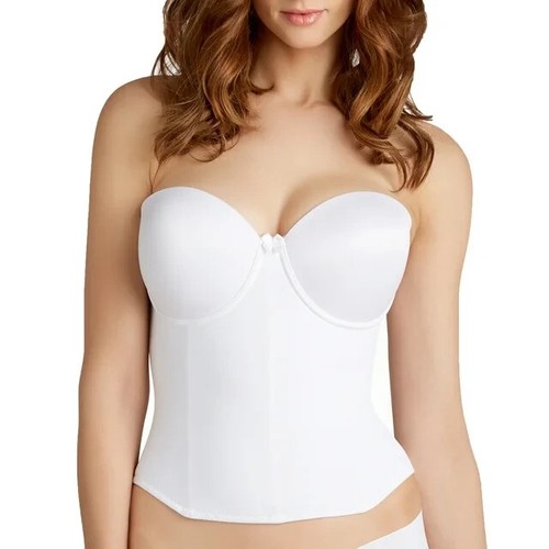 Bustier donna bianco schiena