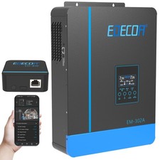 EDECOA Inverter Ibrido 24V 220V 3000W MPPT 80A Off Grid PV 55-450VDC WIIFI APP