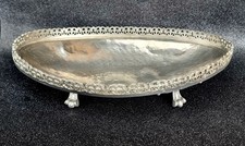 Ciotola vintage in peltro con bordo traforato, 1950-70, Italia