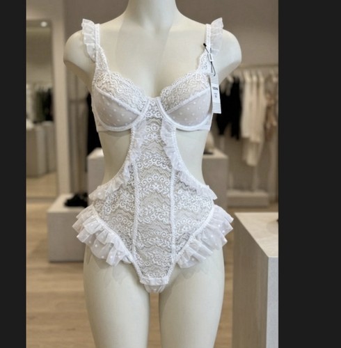 Tezenis white floral lace - lace, &