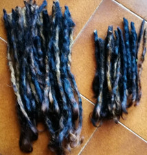 Real Natural Human Hair Dreadlocks Extensions Cut Braiding Dreads Black Brown