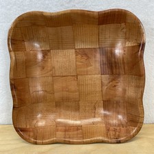 Vintage 10” Woven Wooden