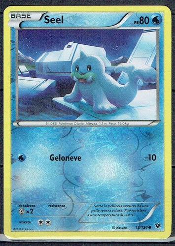 Carta pokemon seel 124 - carta, n.15-124