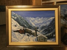 Quadro Paesaggio Lombardo - Val Lunga - Olio su Tela - Sergio Simonetta