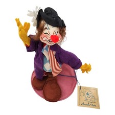 Annalee Hobo Clown 8" Doll 1994 Circus #2974 w/Tag & Bag Purple Jacket