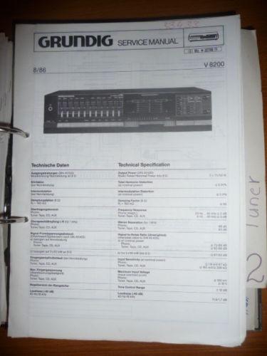 Service manual grundig 8200 - service,