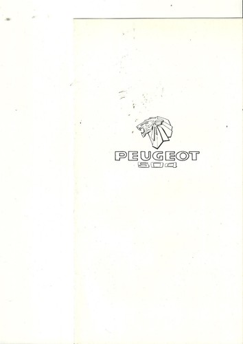Peugeot 504 1976 catalogo - peugeot,