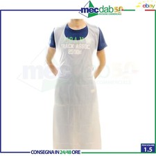 Grembiule Monouso Bianco Universale In PE 110 x 70 Cm Confezione Da 100 Pezzi