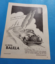 PUBBLICITA' 1937 NUOVA FIAT BALILLA 1100 ANSALDO BOMBRINI PARODI-DELFINO B.P.D.