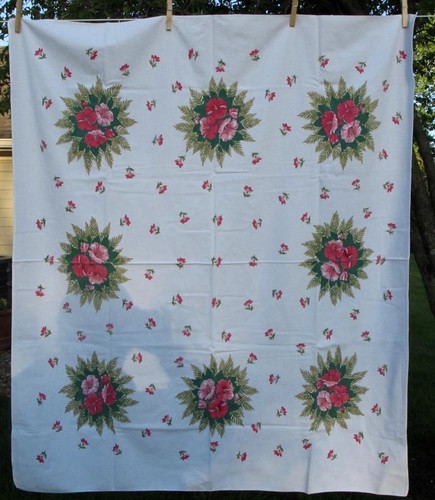 Tovaglia vintage con fiori - , di