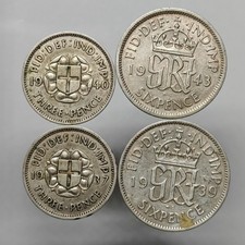 Lotto 4 Monete Giorgio VI 6