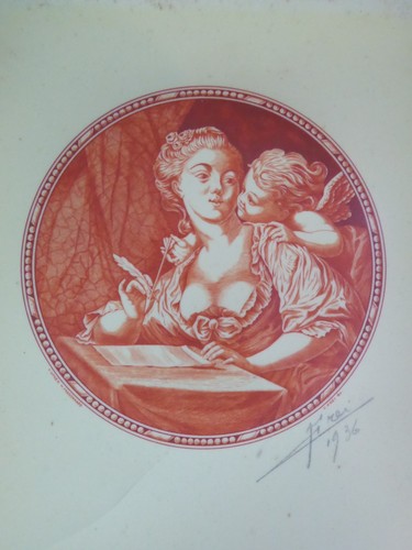 Jolie gravure après - jolie, d'après