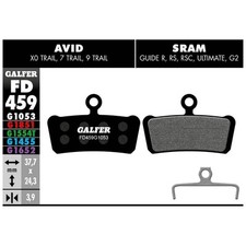 pastiglie mescola nera standard per sram guide, g2 e avid x0 trail GALFER BIKE f