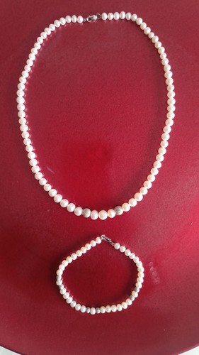 Collana bracciale perle - collana,