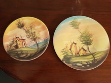Bellissimi Piatti da Appendere Paesaggio Vintage Ceramica Terracotta Dipinti
