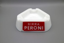 Posacenere pubblicitario Birra Peroni opalina Lusvardi Milano 1970, sbeccato