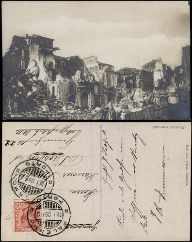 Cartoline terremoto messina - cartoline,