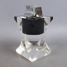 Accendino Da Tavolo Plexiglass Metallo EEI Design Modernariato Anni ‘80