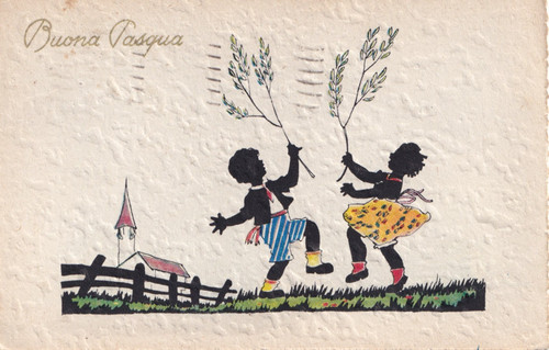 Cartolina auguri buona pasqua - cartolina,