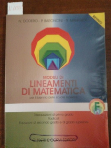 Lineamenti matematica - di,