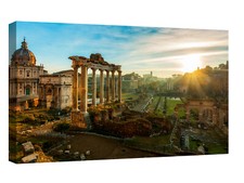 Canvashop Quadri moderni cm 120x70 Roma Fori imperiali stampa su tela Italia