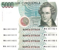 Repubblica - 5000 Lire Bellini