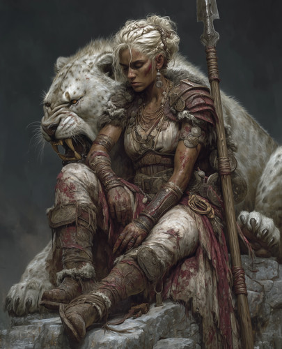 8x10 warrior woman - warrior, with