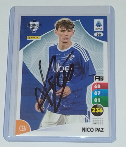 Nico paz card autografata - card,