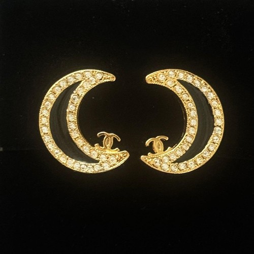 Orecchini chanel mezzaluna - orecchini,