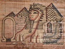 PAPIRO EGIZIO AUTENTICO, ORIGINALE DIPINTO A MANO  