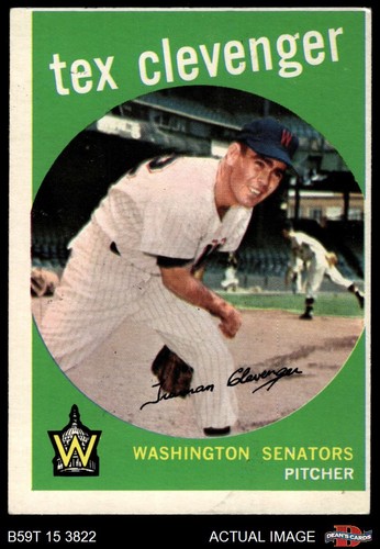 1959 topps 298 tex clevenger - #298,